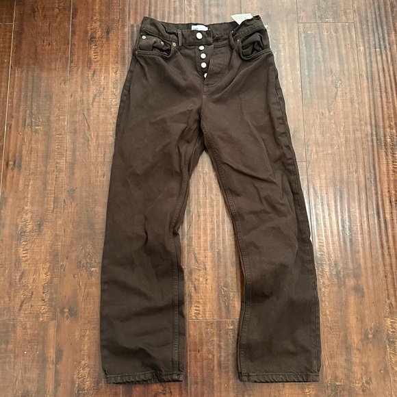 Zara Denim Brown Jeans Pants US size 4 - Picture 2 of 5